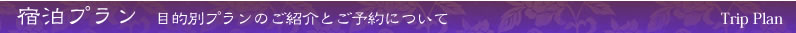 目的別プランのご紹介とご予約